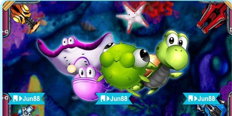 Trò chơi bắn cá miễn phí giải trí cực đã không nạp tiền Jun88 5 Hiệu ứng rực rỡ và phần thưởng miễn phí tạo nên sức hút lớn